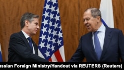 Antony Blinken i Sergei Lavrov na sastanku u Ženevi