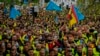 Vozači kamiona protestuju zbog visoke cene goriva u Madridu, Španija, 25. mart 2022. (Foto: ARHIVA)