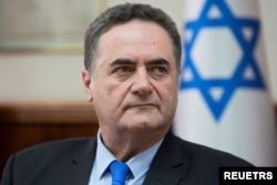 Menteri Israel Katz menghadiri rapat kabinet di kantor Perdana Menteri di Yerusalem, 17 Februari 2019. (Foto: Sebastian Scheiner/Pool via REUTERS)