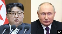 김정은(왼쪽 사진) 북한 국무위원장과 블라디미르 푸틴 러시아 대통령.