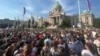 Peti protest "Srbija protiv nasilja", ispred Narodne skupštine Srbije, u Begradu, 3. juna 2023. (Foto: Glas Amerike/Jovana Đurović)