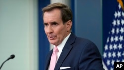 White House national security spokesperson John Kirby speaks during the daily briefing at the White House in Washington, July 8, 2024.