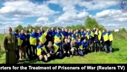Ukrainian prisoners of war at undisclosed location after being released from Russia, May 6, 2023. Photo courtesy of Coordination Headquarters for the Treatment of Prisoners of War.