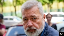 FILE — Journalist Dmitry Muratov in Moscow, Russia, June 8, 2023. On Sept. 1, 2023, authorities declared the Nobel Peace Prize winner a foreign agent.