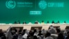 Presiden COP28 Sultan al-Jaber berbicara selama sesi pleno inventarisasi KTT Iklim PBB COP28 di Dubai, Uni Emirat Arab, Senin 11 Desember 2023.
