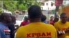 Yon Gwoup Oganizasyon Popilè Ayisyen Manifeste Devan Biwo BINUH a