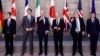 资料照：日本、加拿大、美国、德国、英国和法国领导人在布鲁塞尔参加G7峰会期间合影。（2022年3月24日）