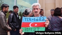 "Tərtər işi" üzrə həbs olunanların qohumlarının aksiyası (Arxiv foto)