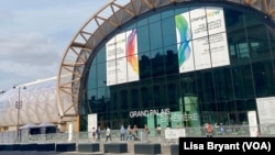 In the shadow of the Eiffel Tower, the green forum is located in a events venue built with environmentally friendly materials, Paris, May 19, 2022.
