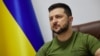 Ukrainian President Volodymyr Zelenskyy addresses South Korean parliament via video link, as Russia's attack on Ukraine continues, in Kyiv, Apr. 11, 2022. (Ukrainian Presidential Press Service/Handout via Reuters) 