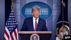 Presiden AS Donald Trump di Gedung Putih di Washington, DC pada 5 November 2020. (Foto: AFP)