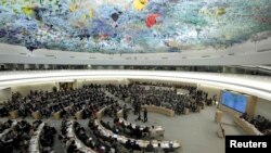 Le Conseil de l'ONU des droits de l'homme à Genève le 28 février 2012.