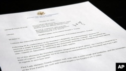 Memorandum from White House physician Sean Conley to White House press secretary McEnany with information about President Trump receiving a dose of Regeneron's polyclonal antibody cocktail on Oct. 2 2020.