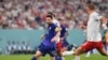 Lionel Messi de Argentina en acción durante el encuentro entre Argentina y Polonia en el estadio 974 de Doha, el 30 de noviembre de 2022.