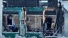 The aftermath of the deadly blaze at an old people's home in Kemerovo. 