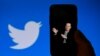 Composición fotográfica del logo de Twitter y Elon Musk.