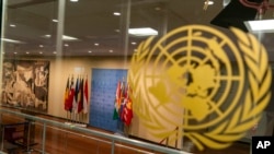 FILE - The United Nations General Assembly, at U.N. headquarters, Sept. 23, 2020.