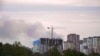 Smoke rises after Russian missile strikes in Kyiv, Ukraine, June 5, 2022. 