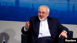 FILE - Iranian Foreign Minister Foreign Minister. Zarif reiterated that Iran sees the missiles as a key measure of self defense and that they are not meant to deliver nuclear warheads.