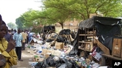 Ouagadougou le 16 avril 2011 après des manifestations de soldats