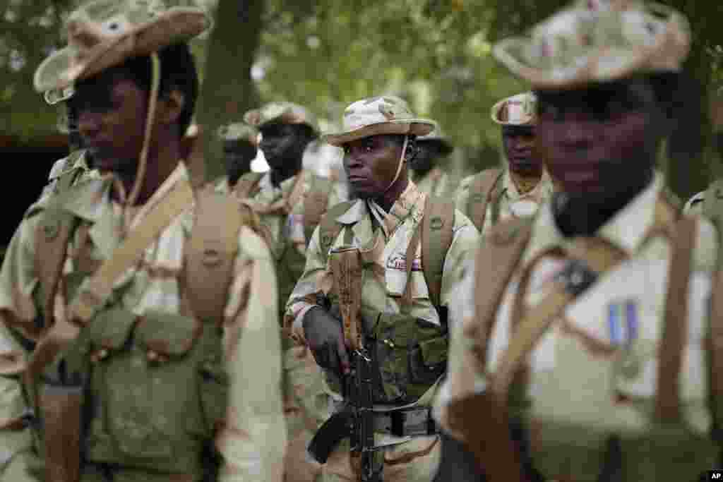 Chadian Brig. Gen. Zakaria Ngobongue said that his soldiers deployed with troops from Niger and had entered Nigeria but he declined to give further details about the ongoing operation, March 9, 2015. &nbsp;