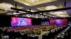 Para menteri dan anggota delegasi mendengarkan Menlu Retno Marsudi menyampaikan sambutannya pada sesi pembukaan Pertemuan Menlu G20 di Nusa Dua, Bali, 8 Juli 2022. (Foto: Dita Alangkara via Reuters)