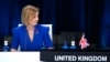 英国外交大臣特拉斯（ Liz Truss）在马德里北约峰会上。（2022年6月29日）
