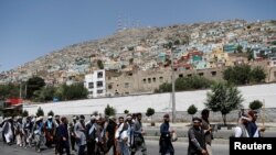 Afghan peace marchers arrive in Kabul, Afghanistan June 18, 2018. REUTERS/Mohammad Ismail
