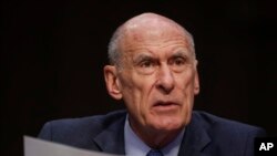 FILE - Director of National Intelligence Dan Coats testifies before the Senate Armed Services Committee on Capitol Hill in Washington, March 6, 2018.