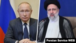 ابراهیم رئیسی و ولادیمیر پوتین، روسای جمهوری ایران و روسیه.