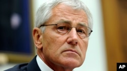 FILE - U.S. Defense Secretary Chuck Hagel.