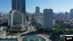 Suasana kota Jakarta di sekitar Bundaran Hotel Indonesia, Jakarta Pusat, 24 Mei 2020. (Foto: dok).