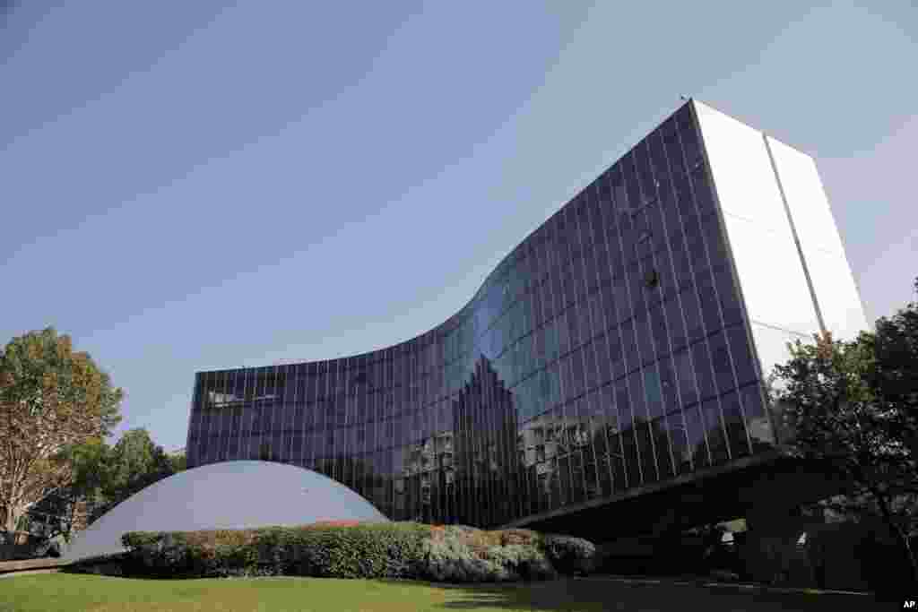 This Oct. 22, 2012 photo shows the headquarters of French Communist Party, designed by Brazilian architect Oscar Niemeyer, in Paris. 