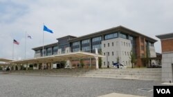 한국의 경기도 평택 캠프 험프리스에 있는 주한미군 사령부 본부. (자료사진)