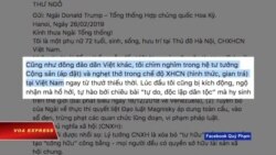 Truyền hình VOA 20/3/19: Cụ bà ở Hà Nội viết thư cho Tổng thống Trump lên án tội ác CNXH