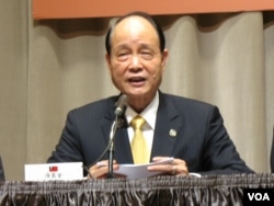 海基会董事长林中森 (美国之音申华拍摄）