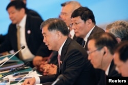 China's Vice Premier Wang Yang speaks during the Economic Dialogue of the 8th round of U.S.-China Strategic and Economic Dialogues in Beijing June 6, 2016.