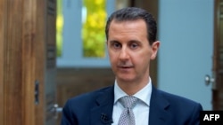 Le président syrien Bashar al-Assad à Damas, le 12 avril 2017