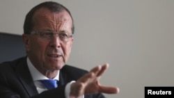 Martin Kobler, l'émissaire de l'ONU en Libye, 6 avril 2016. 