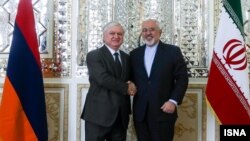 دیدار محمدجواد ظریف وزیر خارجه ایران و ادوارد نعلبندیان وزیر خارجه ارمنستان - ۱۶ خرداد ۱۳۹۵ تهران