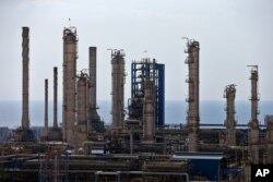 FILE - A general view of a petrochemical complex in the South Pars gas field in Asalouyeh, Iran, on the northern coast of Persian Gulf, Nov. 19, 2015.