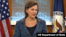 Juru bicara Deplu Victoria Nuland mengatakan Jumat (25/1), AS menarik diri dari kelompok kerjasama dengan Rusia yang mendukung organisasi masyarakat sipil (foto: dok). 