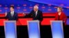 Suasana debat capres dari partai Demokrat AS yang diselenggarakan oleh CNN, di Fox Teater, Detroit, 20 Juli 2019 (Foto AP / Paul Sancya). Dari kiri: Walikota South Bend, Pete Buttigieg, Senator Bernie Sanders, dan Senator Elizabeth Warren. 