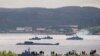 Кораблі біля порту Североморськ на Баренцовому морі, де розташована база російського Північного флоту