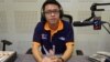 Kong Divin, the 2nd place winner of Microsoft World Championship 2015 in Texas, gives an interview at VOA Khmer Studio, Phnom Penh, August 20, 2015. (Nov Povleakhena /VOA Khmer)