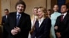 Kryeministrja italiane Giorgia Meloni dhe Presidenti argjentinas Javier Milei në ceremoninë e inaugurimit të Presidentit amerikan Donald Trump - 20 janar 2025.