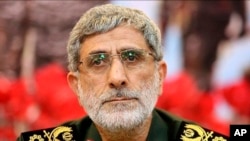 Foto Mayjen Esmail Ghaani yang diunggah di situs web kantor pemimpin agung Iran.