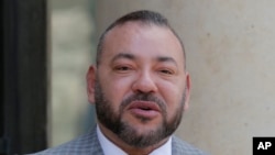 Le roi du Maroc, Mohammed VI à Paris, France, 2 mai 2017.