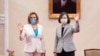 낸시 펠로시 미국 연방 하원의장(왼쪽)이 지난 3일 타이완을 방문하고 차이잉원 총통과 회담했다.
