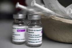 Phials of the Astra-Zeneca Covid-19 vaccine